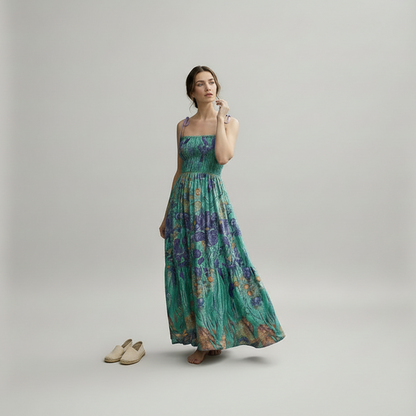 Tie-Shoulder Floral Mini Dress