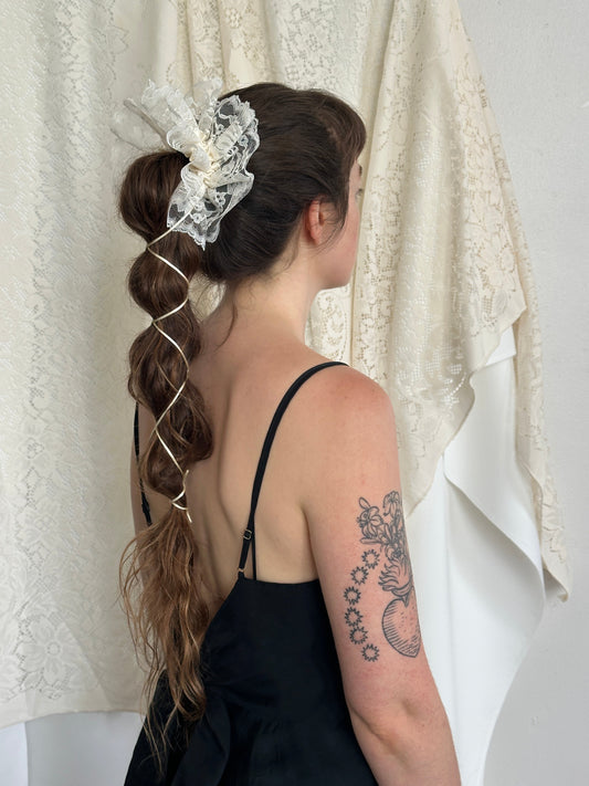 Lacy Peplum Scrunchie
