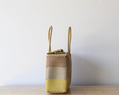 Mocha & Color Handwoven Handbag