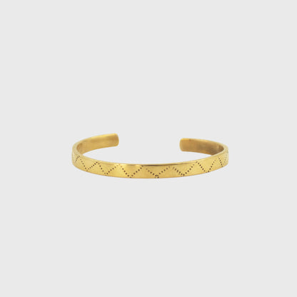 Engraved Brass Cuff Bracelet | Rubi