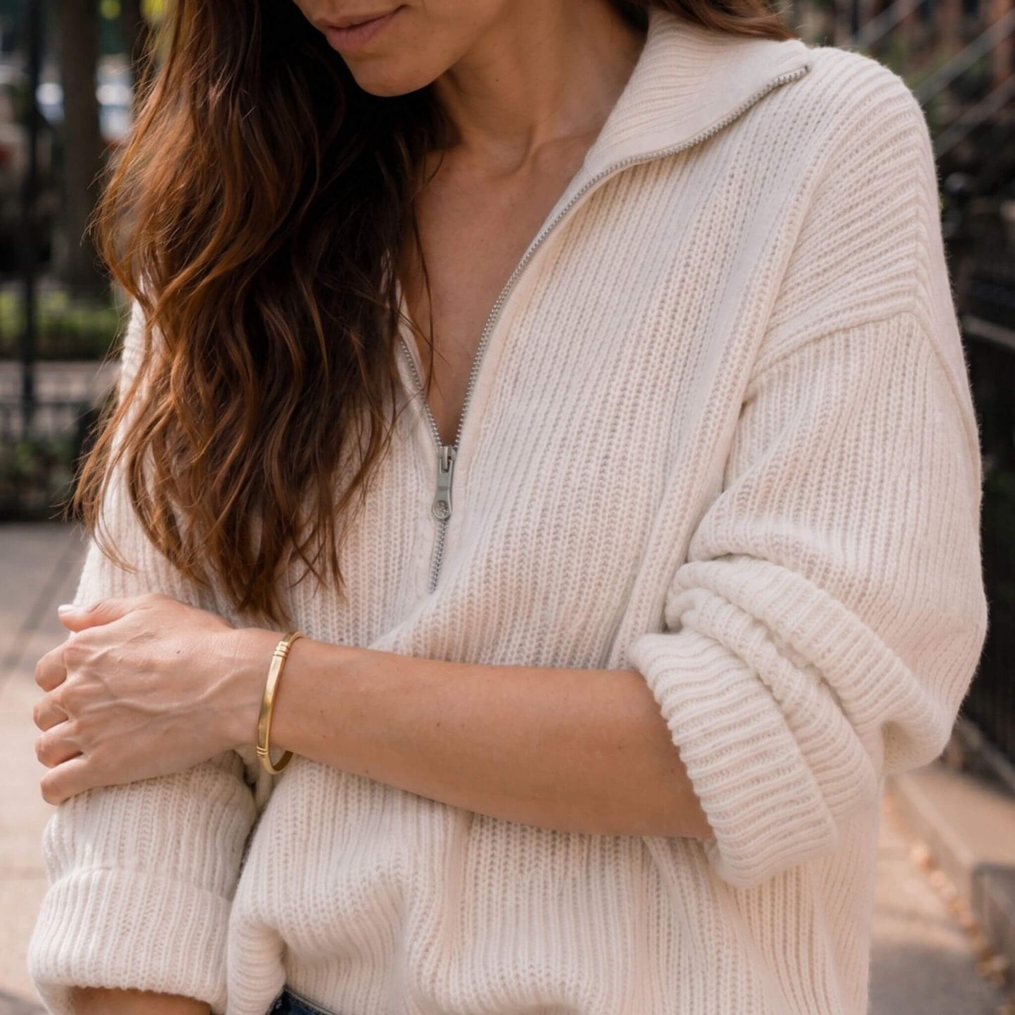 C-Shaped Brass Cuff Bracelet | Dhahabu