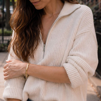 C-Shaped Brass Cuff Bracelet | Dhahabu