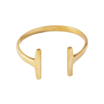 Double T Wrap Brass Bracelet | Simba