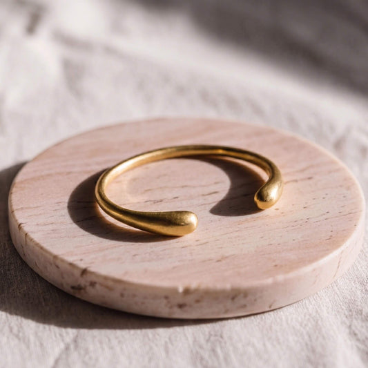 Teardrop Brass Cuff Bracelet | Asali