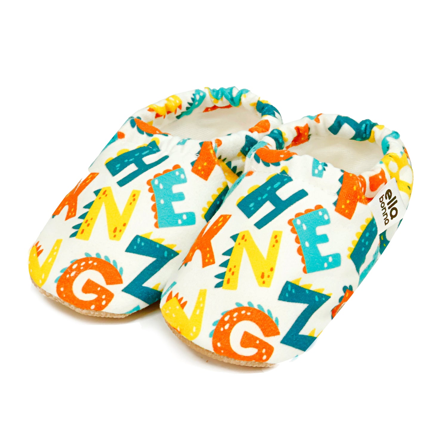 Ella Bonna Baby Moccasins, Slippers, Alfabet