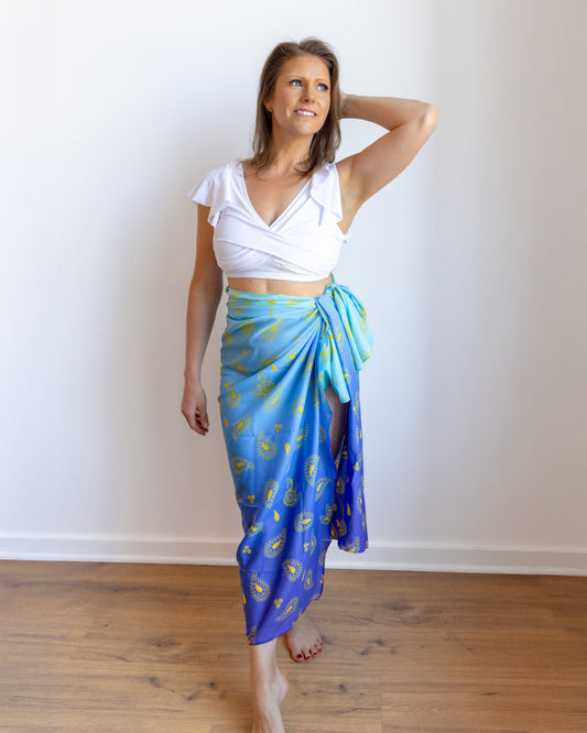 Peacock Henna Women's Swim Cover