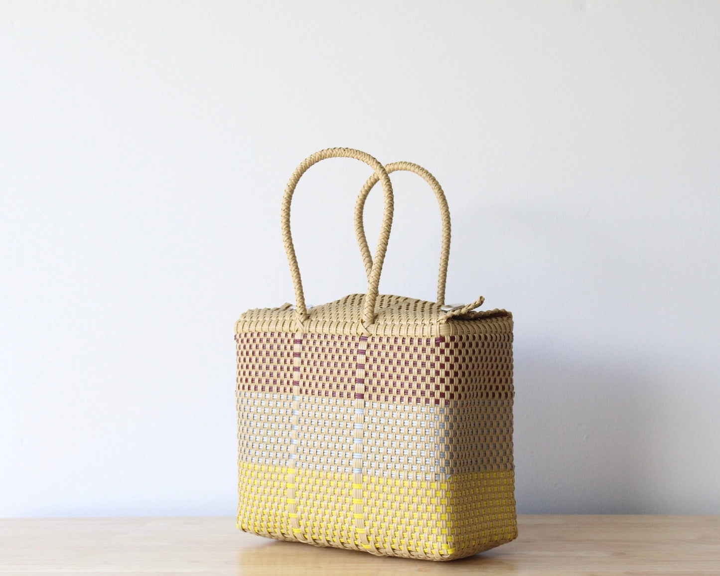 Mocha & Color Handwoven Handbag