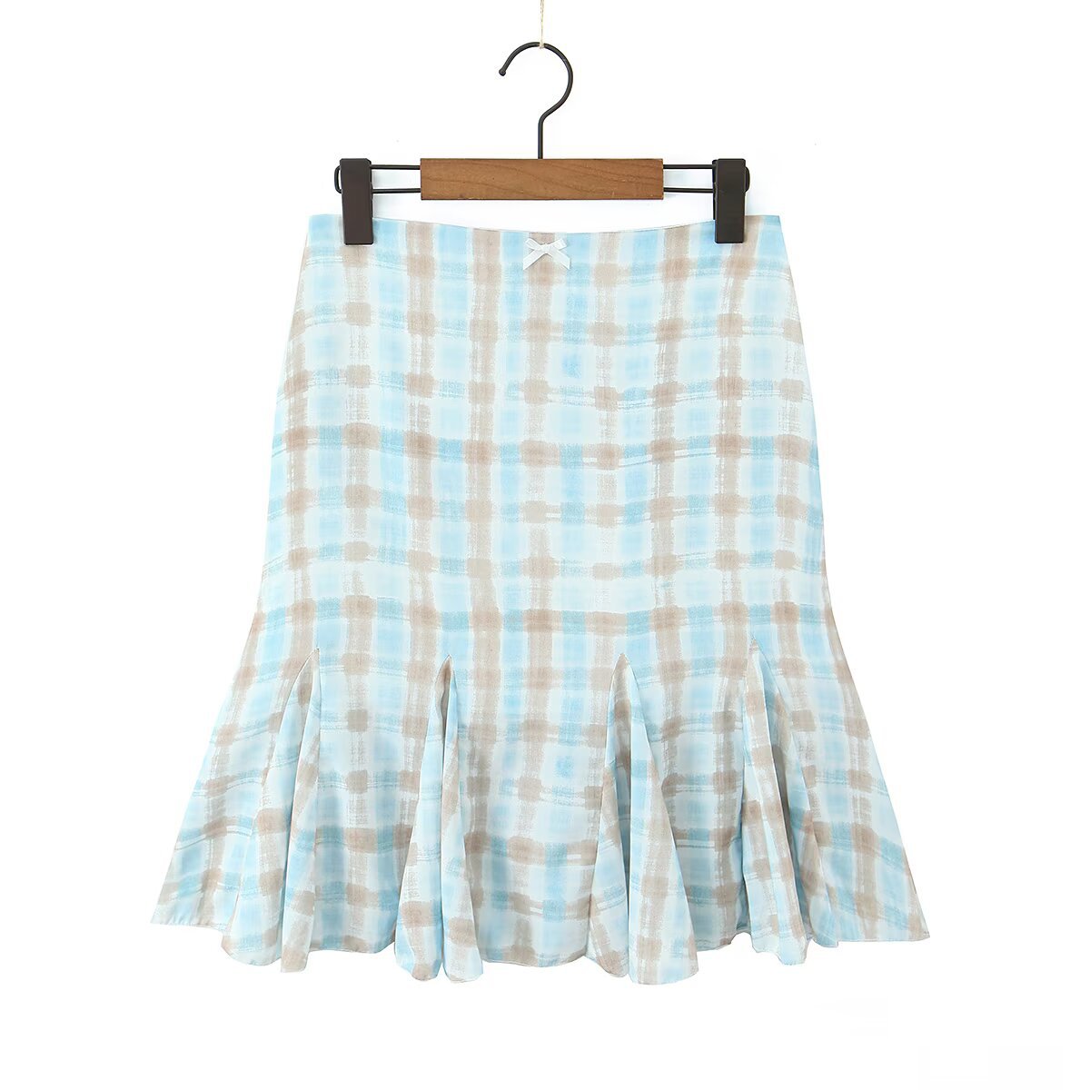 Spicy girl big plaid small suspender+plaid skirt set