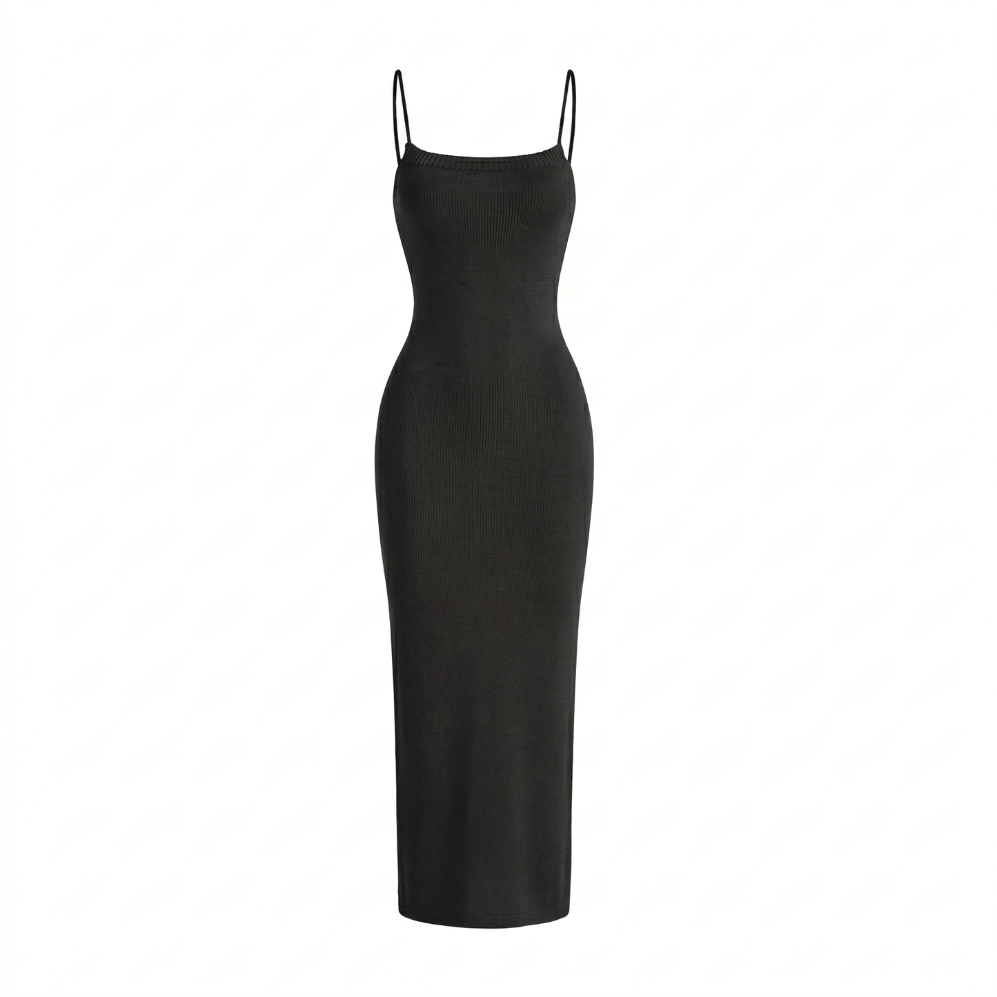 Bare Muse Black Cloud-Knit Maxi Dress