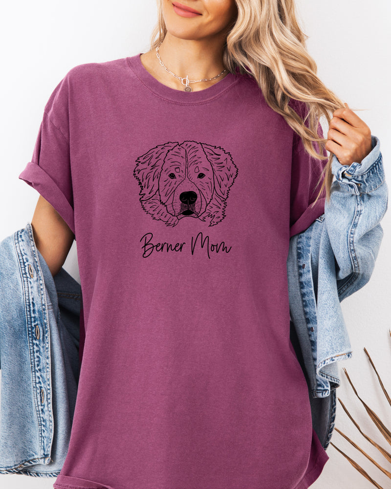 Berner Mom Bernese Mountain Dog Mom Comfort Colors T Shirt