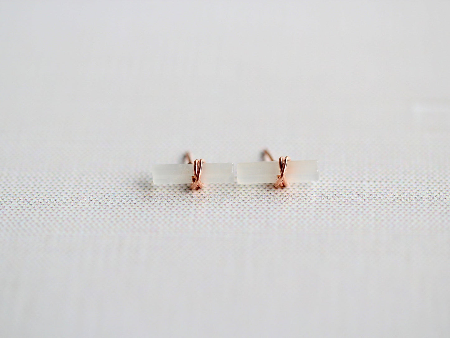 Birch Studs - Moonstone