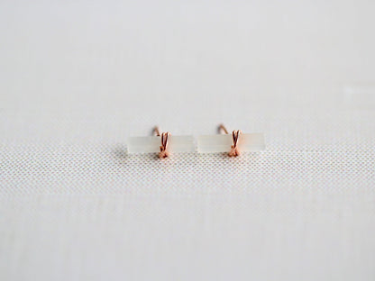 Birch Studs - Moonstone