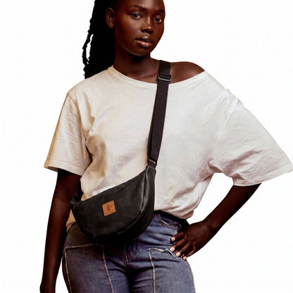 Round Mini Vegan Leather Crossbody Shoulder Bag