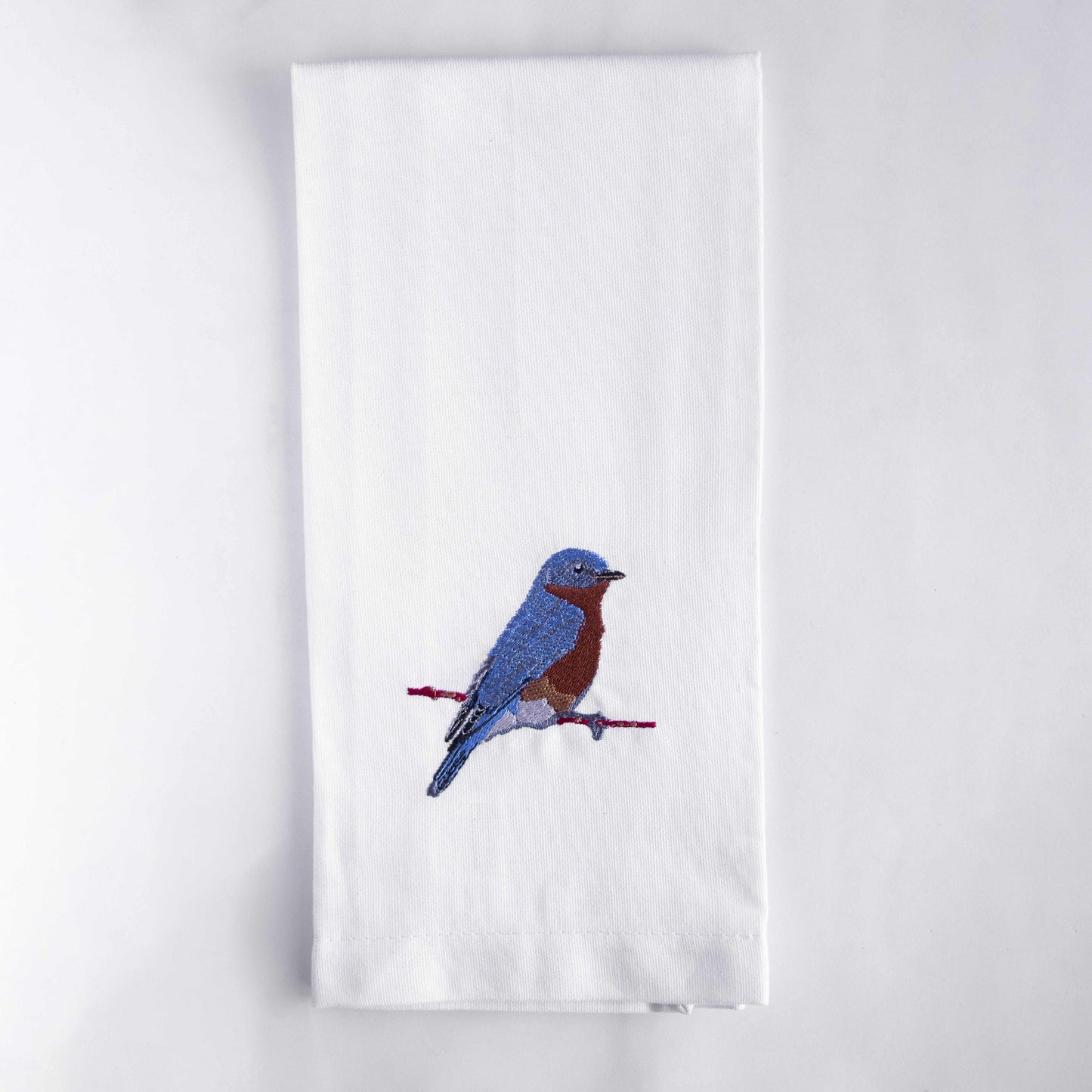 Bird Embroidered Cotton Tea Towels - Handmade Kitchen Gift