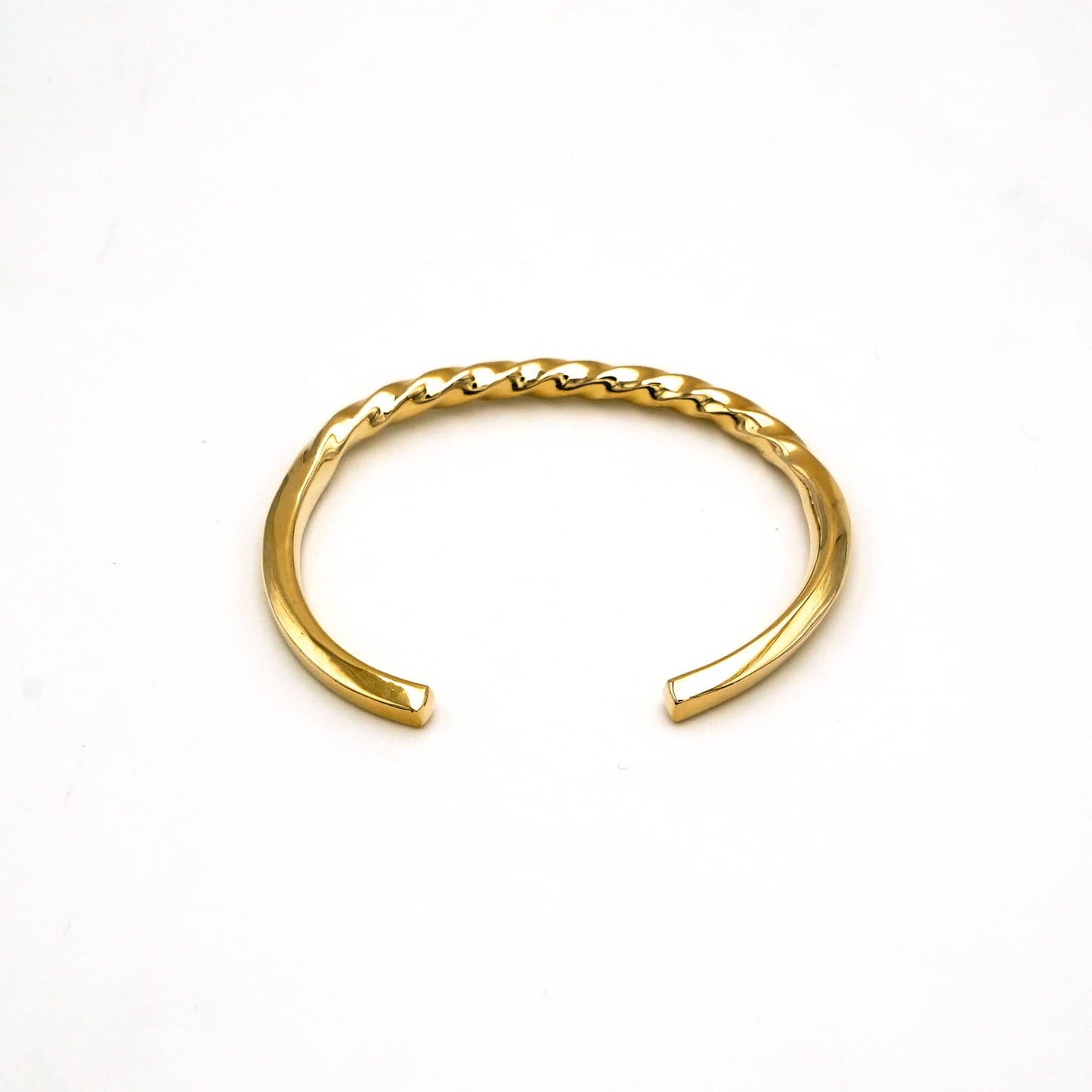 Circular Twist Brass Cuff Bracelet | Uzi