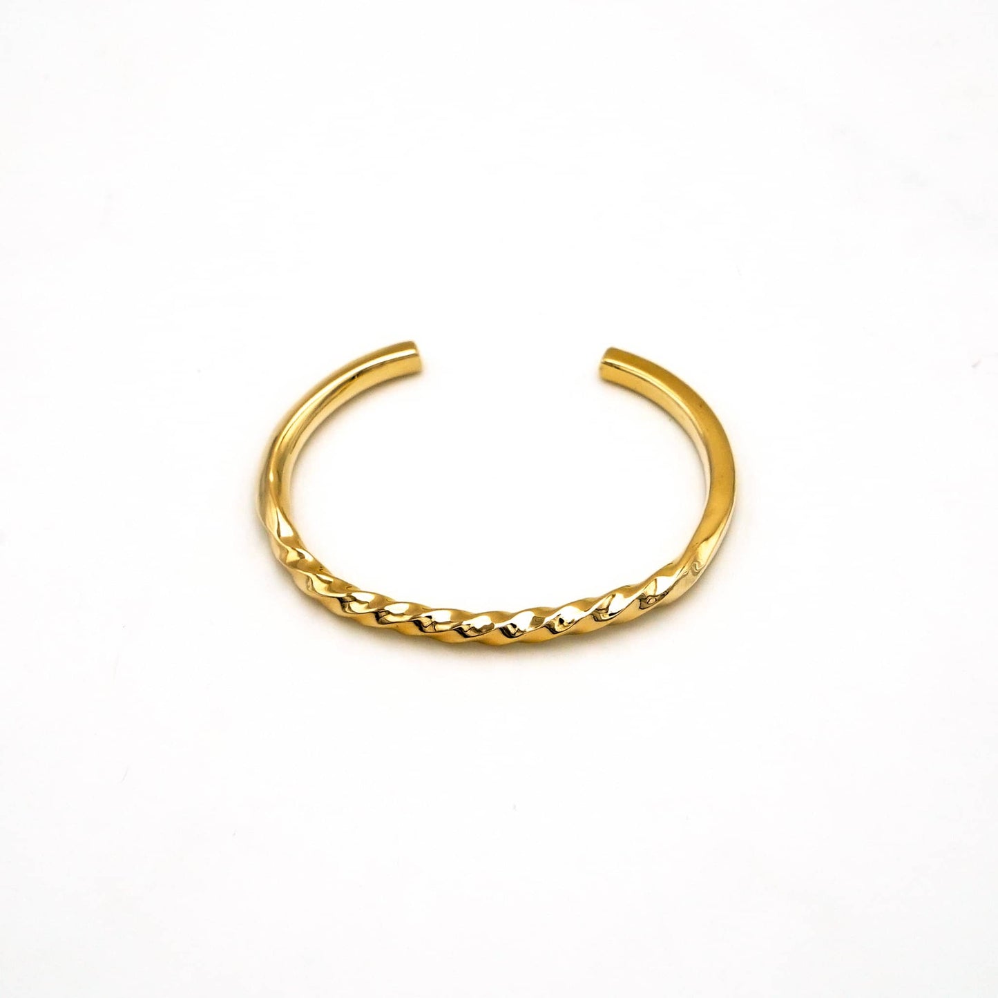 Circular Twist Brass Cuff Bracelet | Uzi