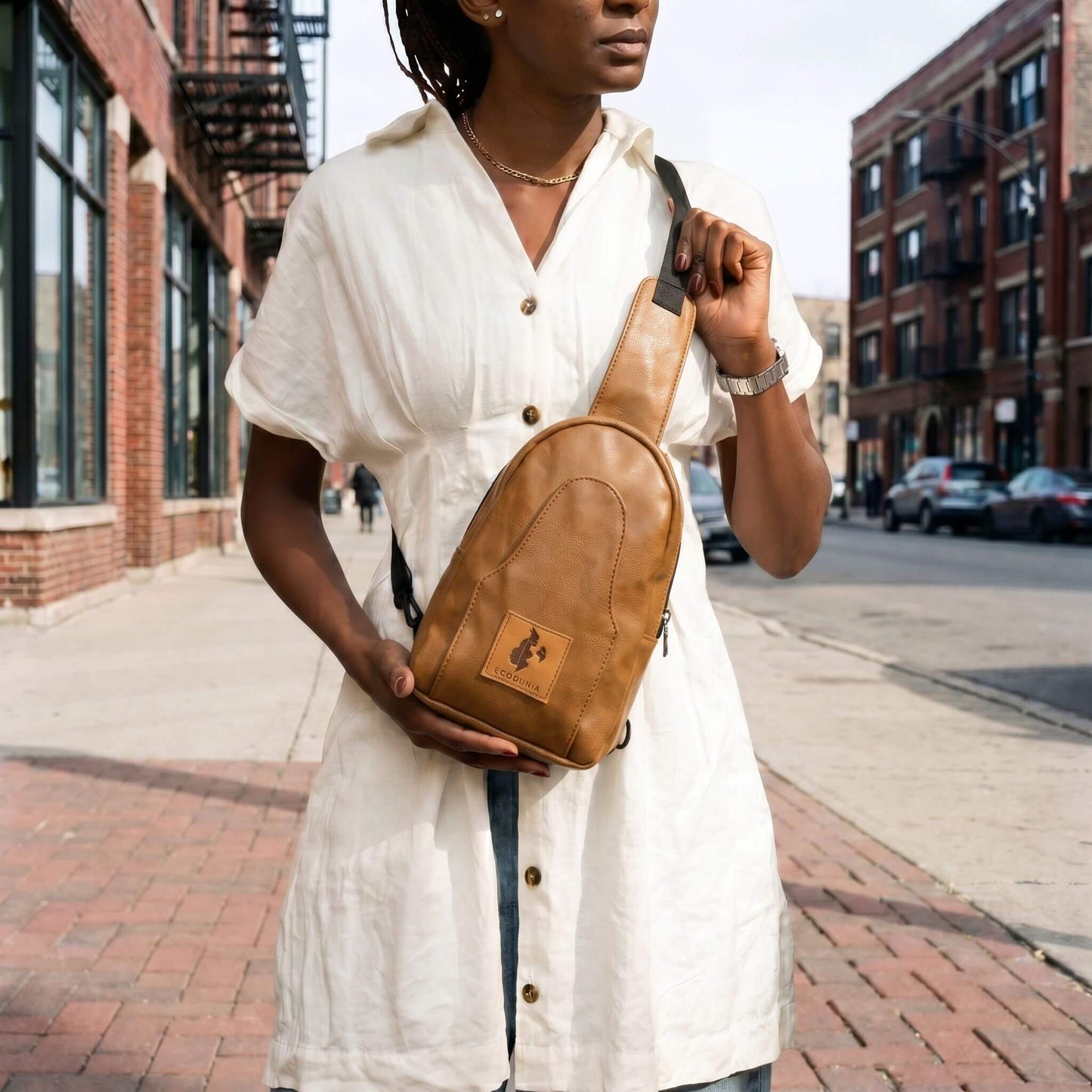 Small Vegan Leather Crossbody Sling Bag | Buru