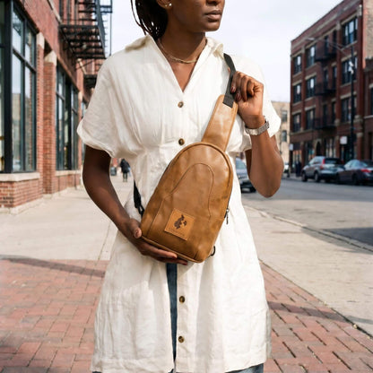 Small Vegan Leather Crossbody Sling Bag | Buru