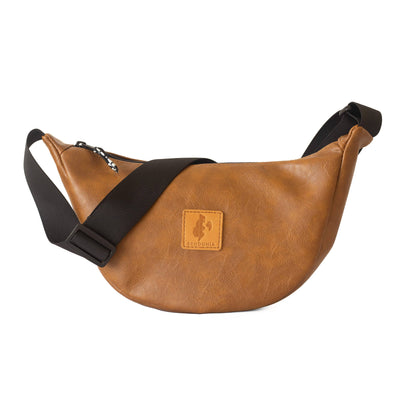 Round Mini Vegan Leather Crossbody Shoulder Bag