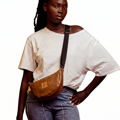 Round Mini Vegan Leather Crossbody Shoulder Bag