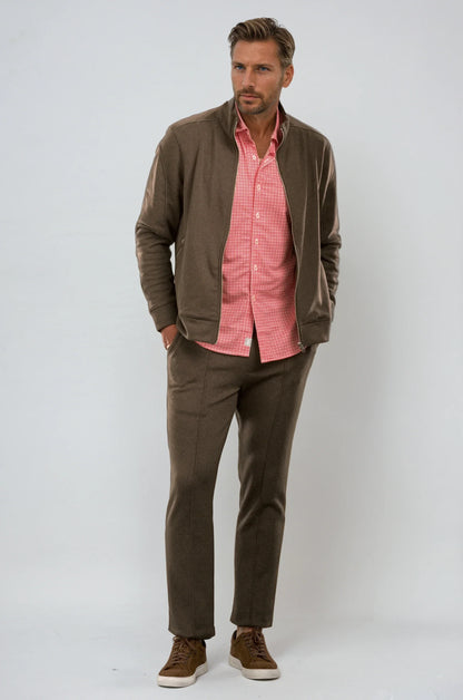 Swiss Check Long Sleeve Tech Shirt - Red