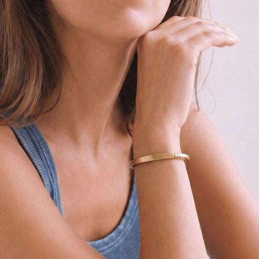 C-Shaped Brass Cuff Bracelet | Dhahabu