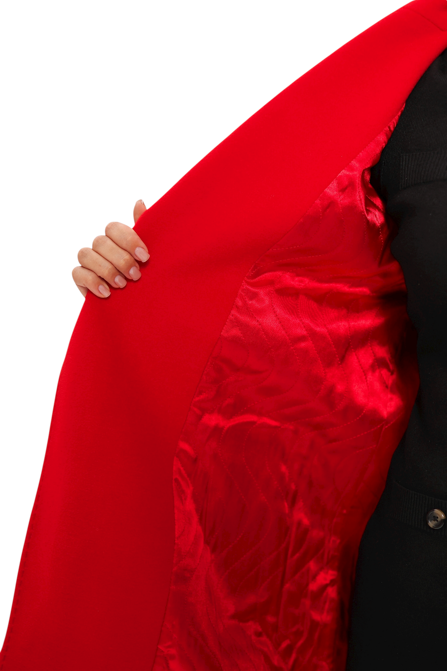 Windsor Classic Wraparound Cashmere Blend Overcoat in Red