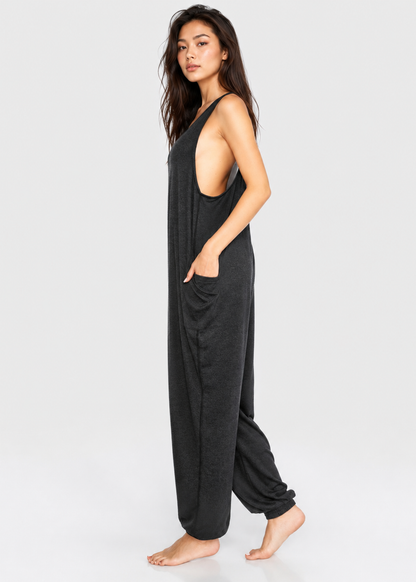 Soft Drape Pocket Romper Made in USA