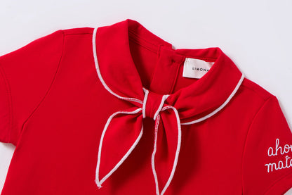 Coastal Red Tie Tee
