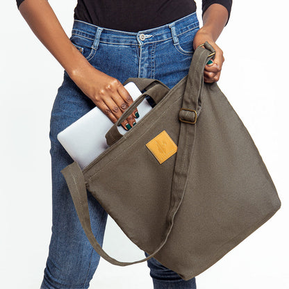 Canvas Carry-All Crossbody Bag | Amani
