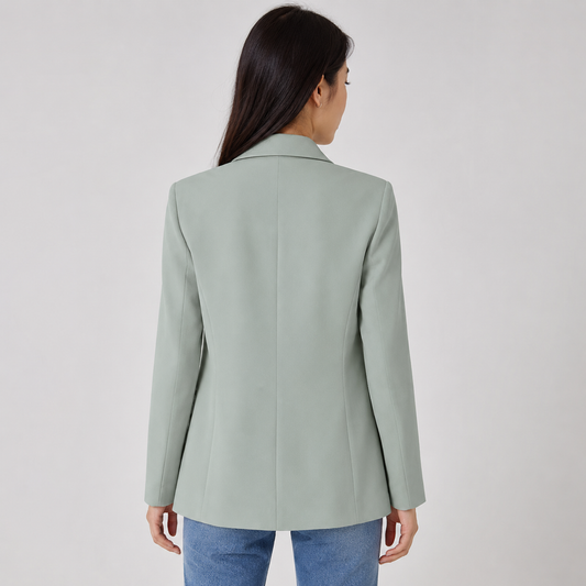 Casual Blazer Jacket - Lightweight One-Button Work Office Suit Coat
