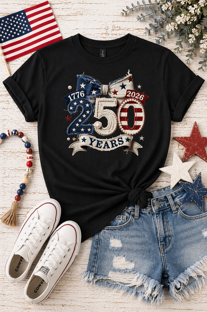 250 USA Flag Gildan Softstyle Tee