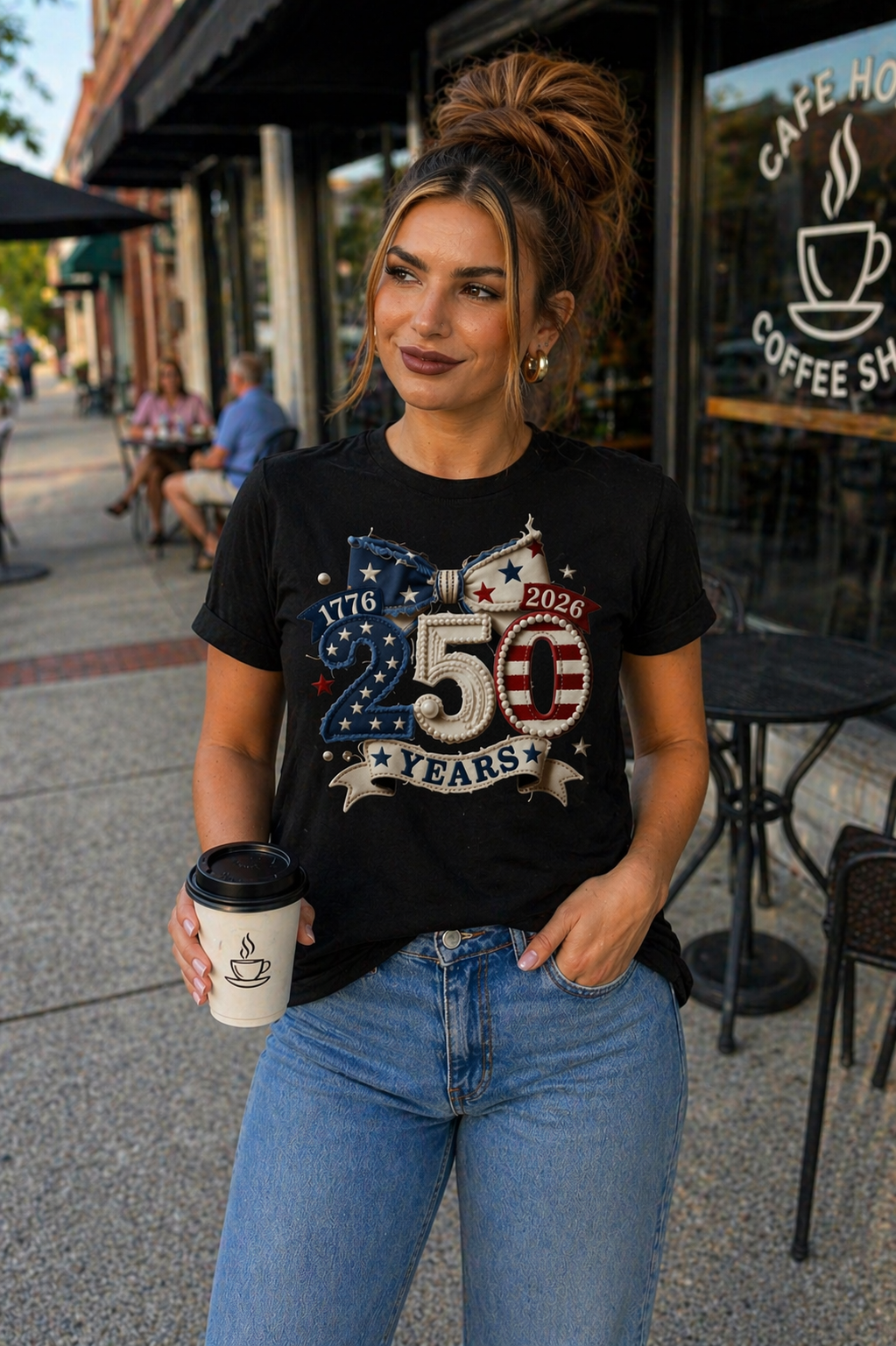 250 USA Flag Gildan Softstyle Tee