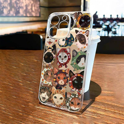 Colorful Cat Design Clear iPhone Case | ZAKAPOP