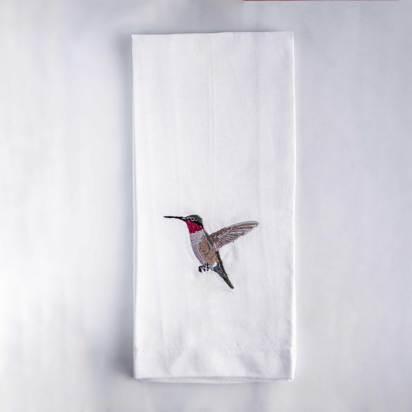 Bird Embroidered Cotton Tea Towels - Handmade Kitchen Gift