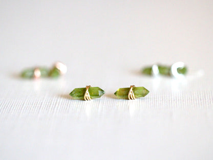 Crest Studs - Peridot