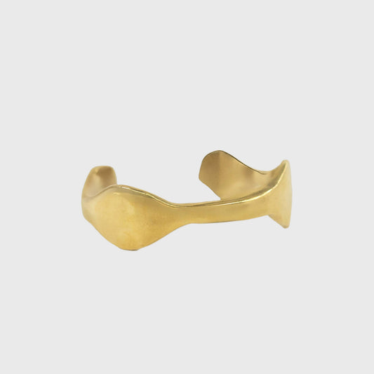 Irregular Wave Brass Cuff Bracelet | Mawimbi