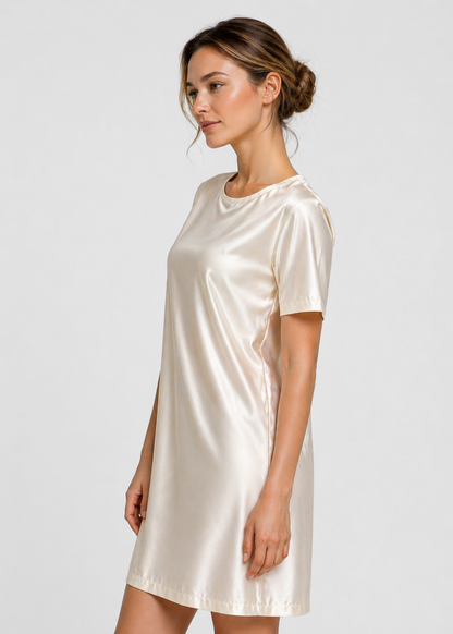 Satin Stretch Mini Dress Made in USA