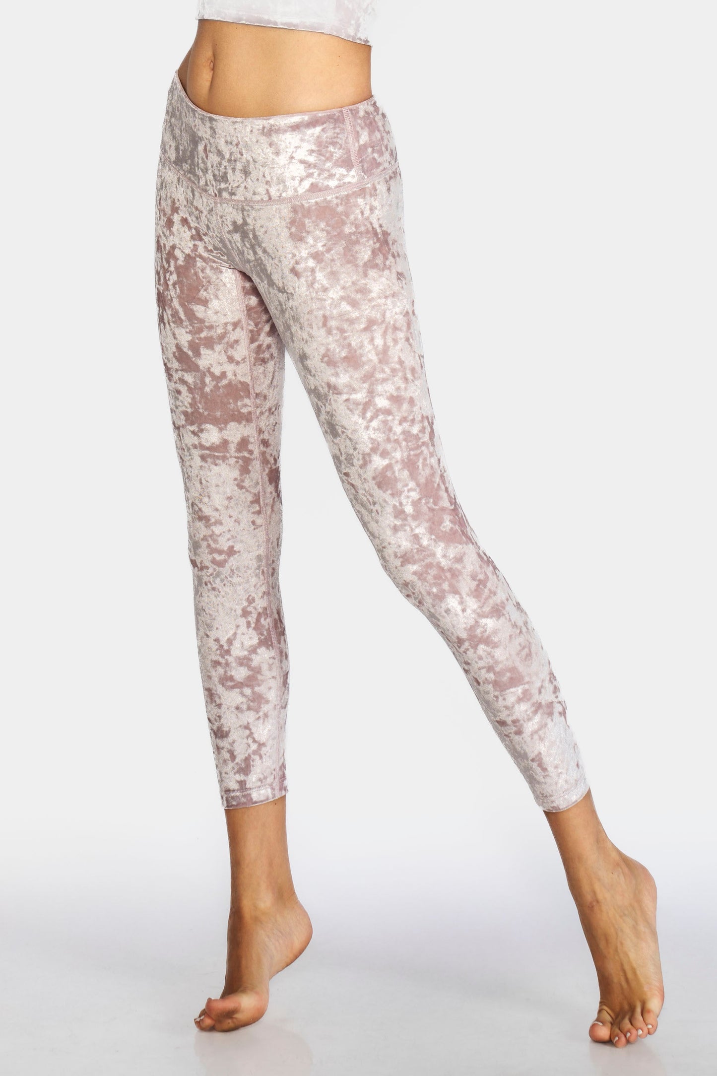 Velvet Cropped Leggings Made in USA