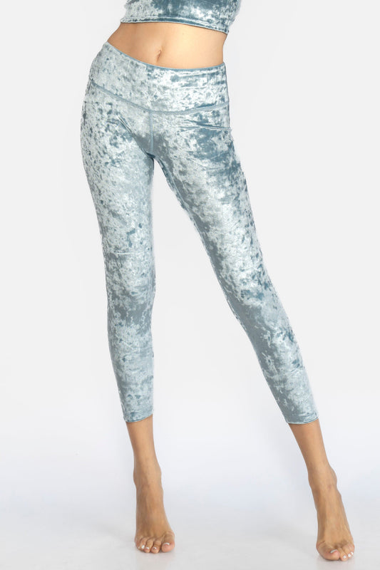 Velvet Cropped Leggings Made in USA