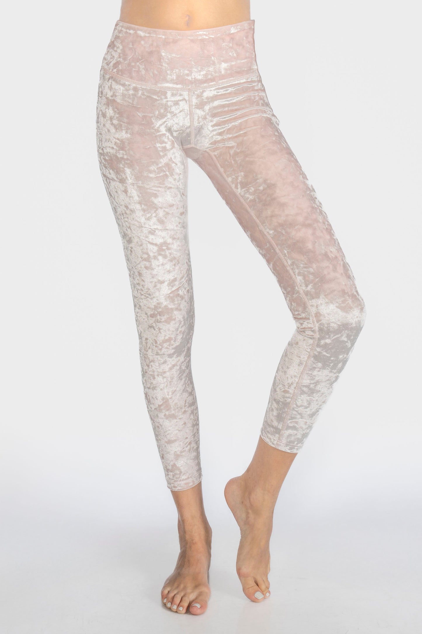 Velvet Cropped Leggings Made in USA