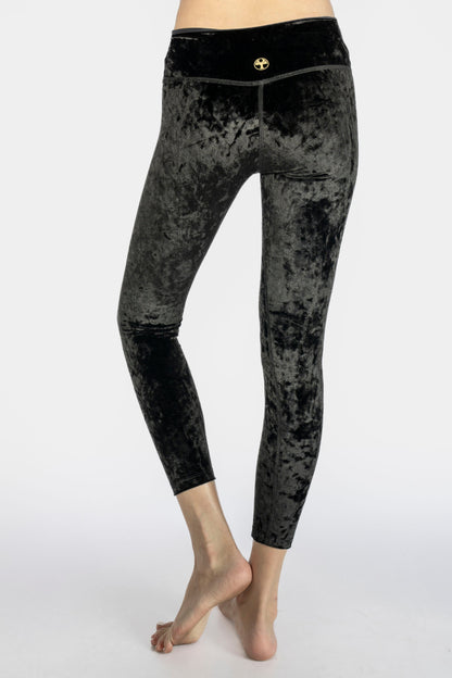 Velvet Cropped Leggings Made in USA