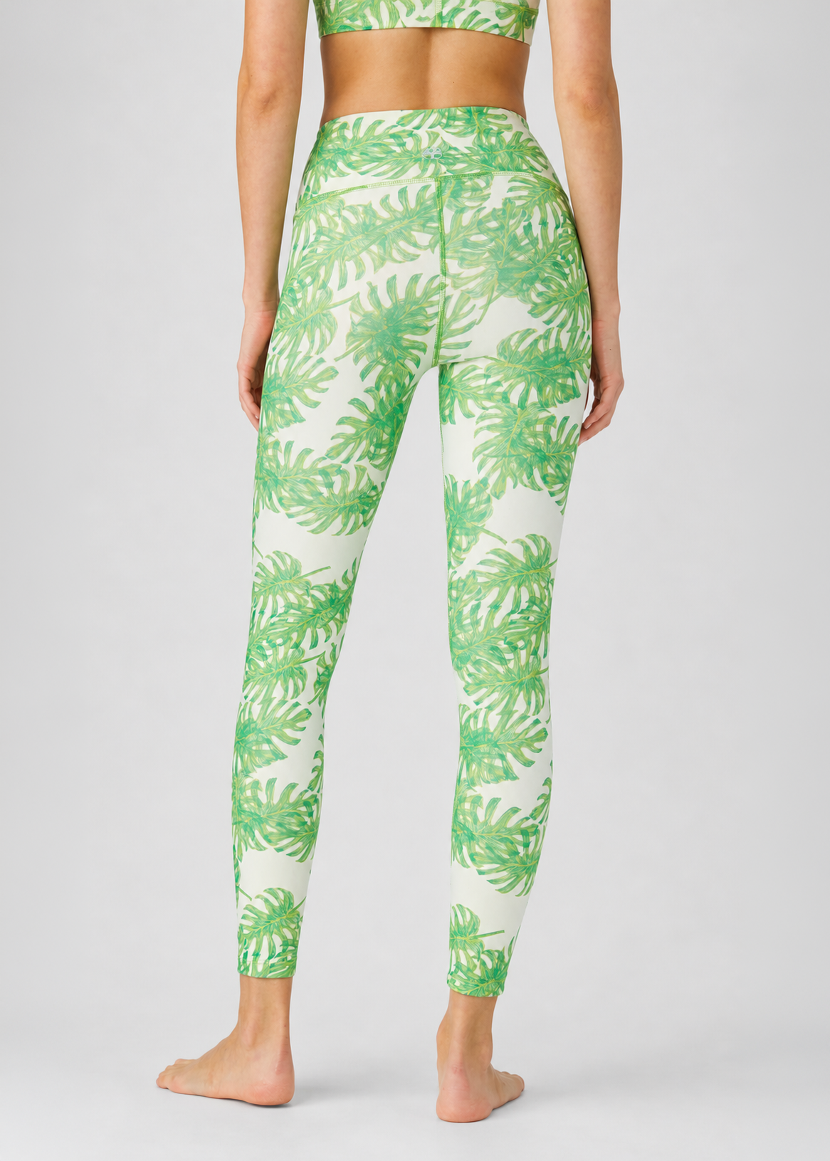 Tropical Leaf Leggings Made in USA