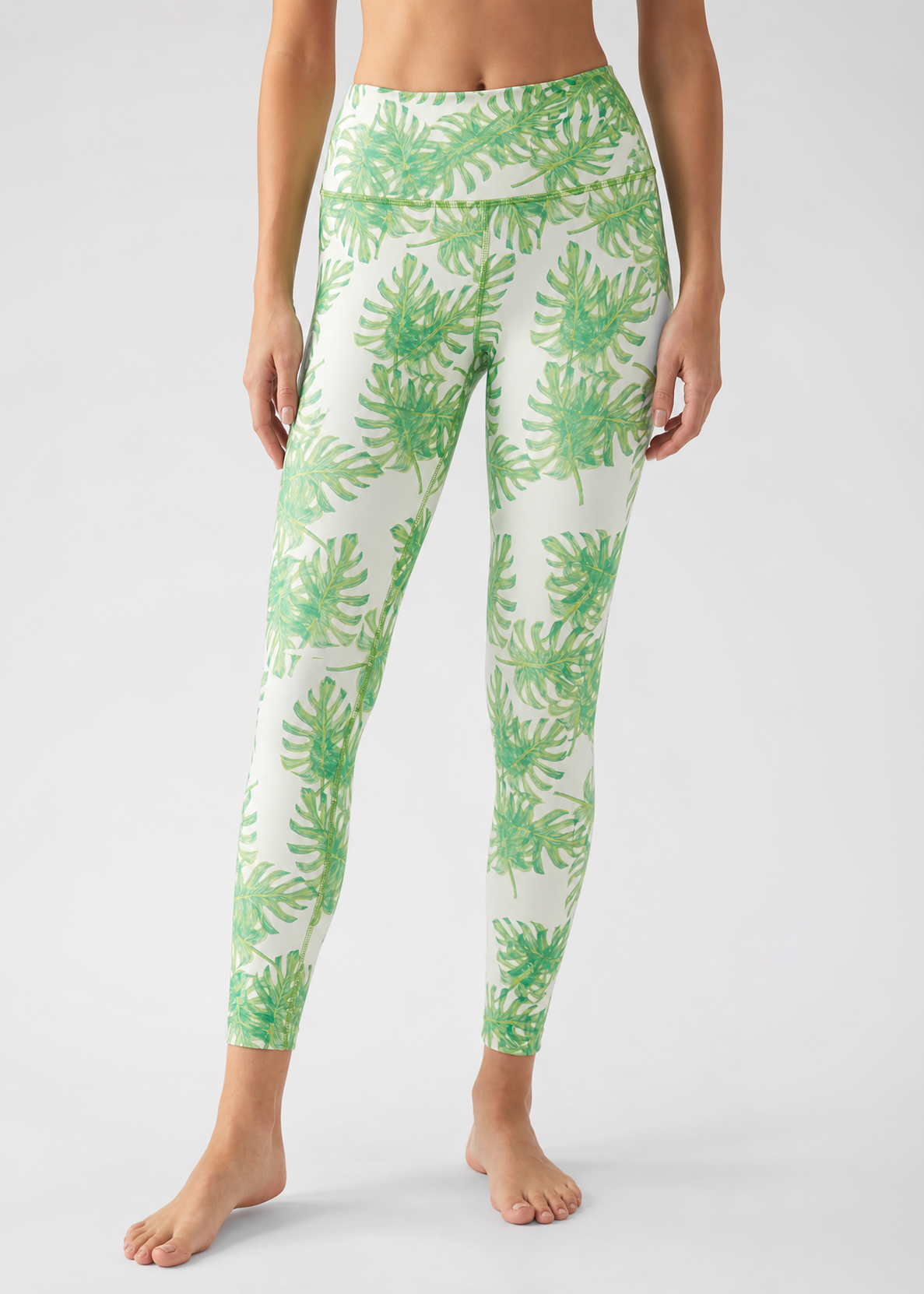 Tropical Leaf Leggings Made in USA