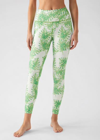 Tropical Leaf Leggings Made in USA