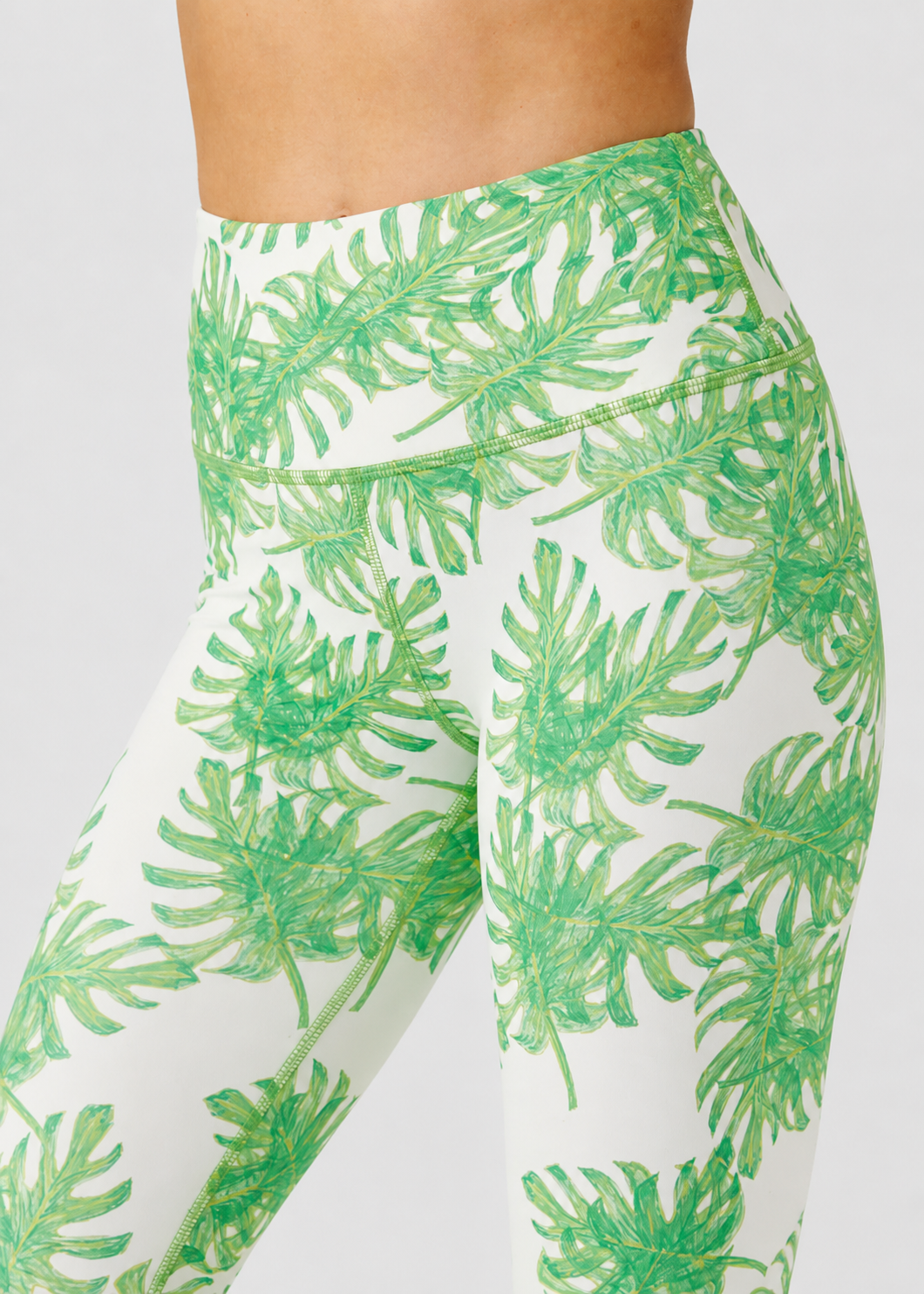 Tropical Leaf Leggings Made in USA