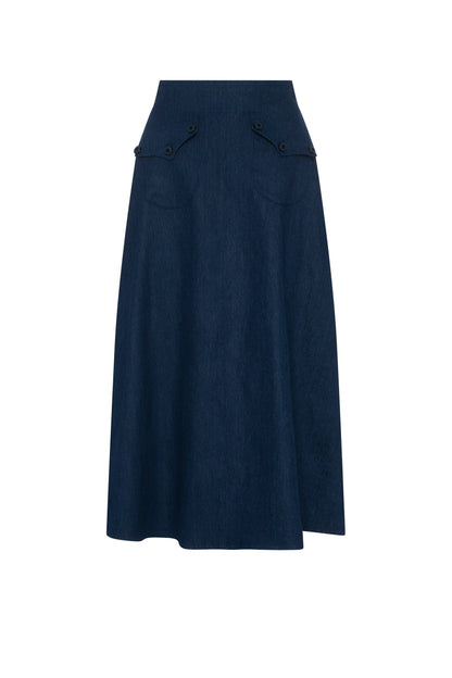 Pocket Denim Skirt