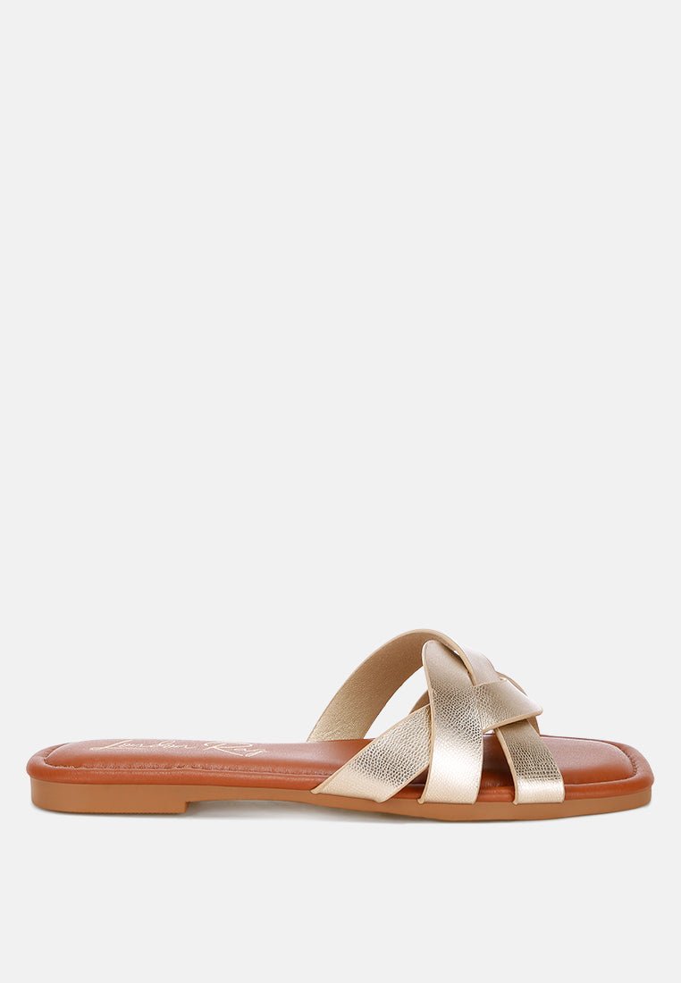 Dickery Knotted Straps Detail Slip Ons