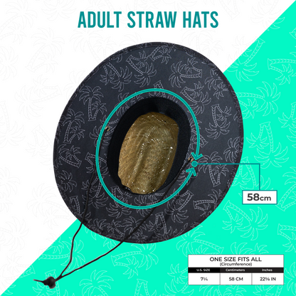 Sun Kissed Brown Premium Lifeguard Straw Hat