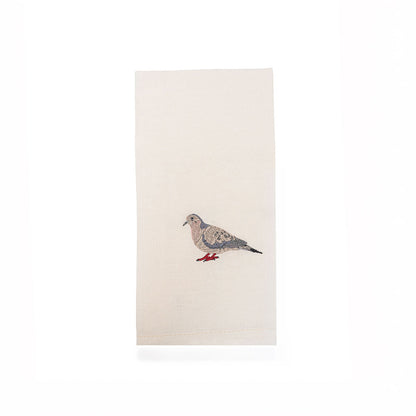 Bird Embroidered Cotton Tea Towels - Handmade Kitchen Gift